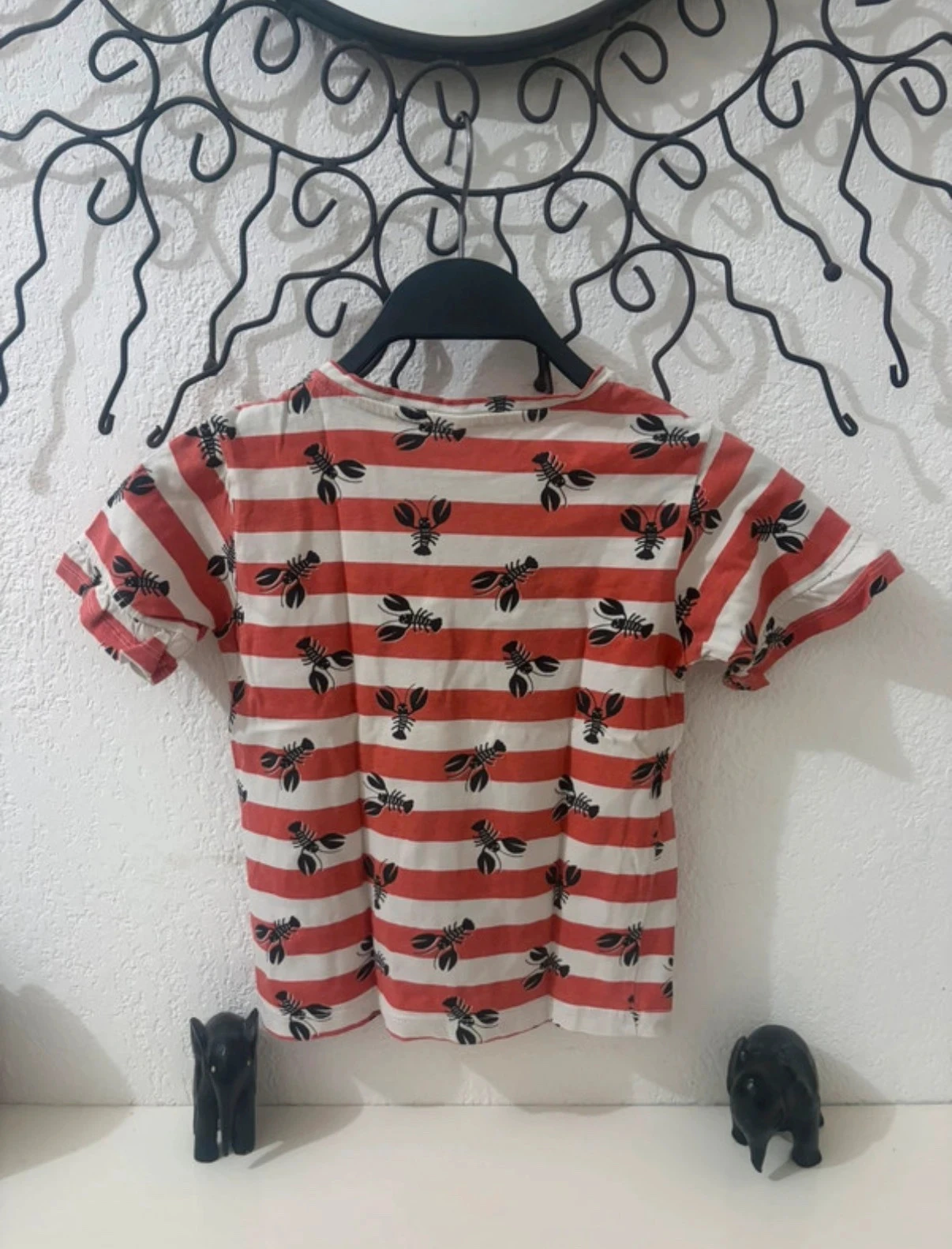 T-shirt Fille Zeeman - Rayures Rouges & Homards - 5/6 Ans – photo 4